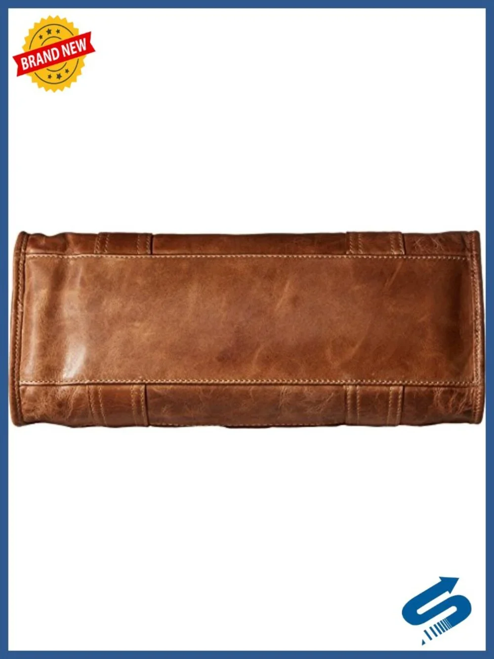 Italian Leather Satchel Crossbody Bag Top Zip